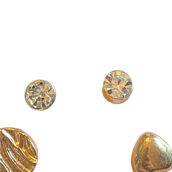 5 Pair Gold Tone Earring Set - Picture 2 of 6